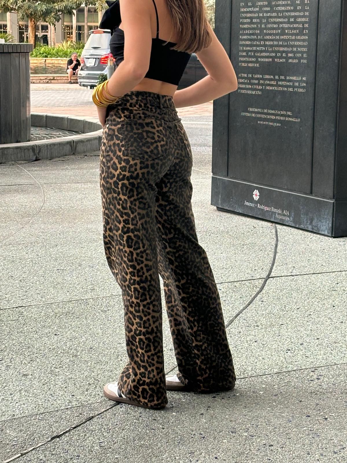 Leopard jeans