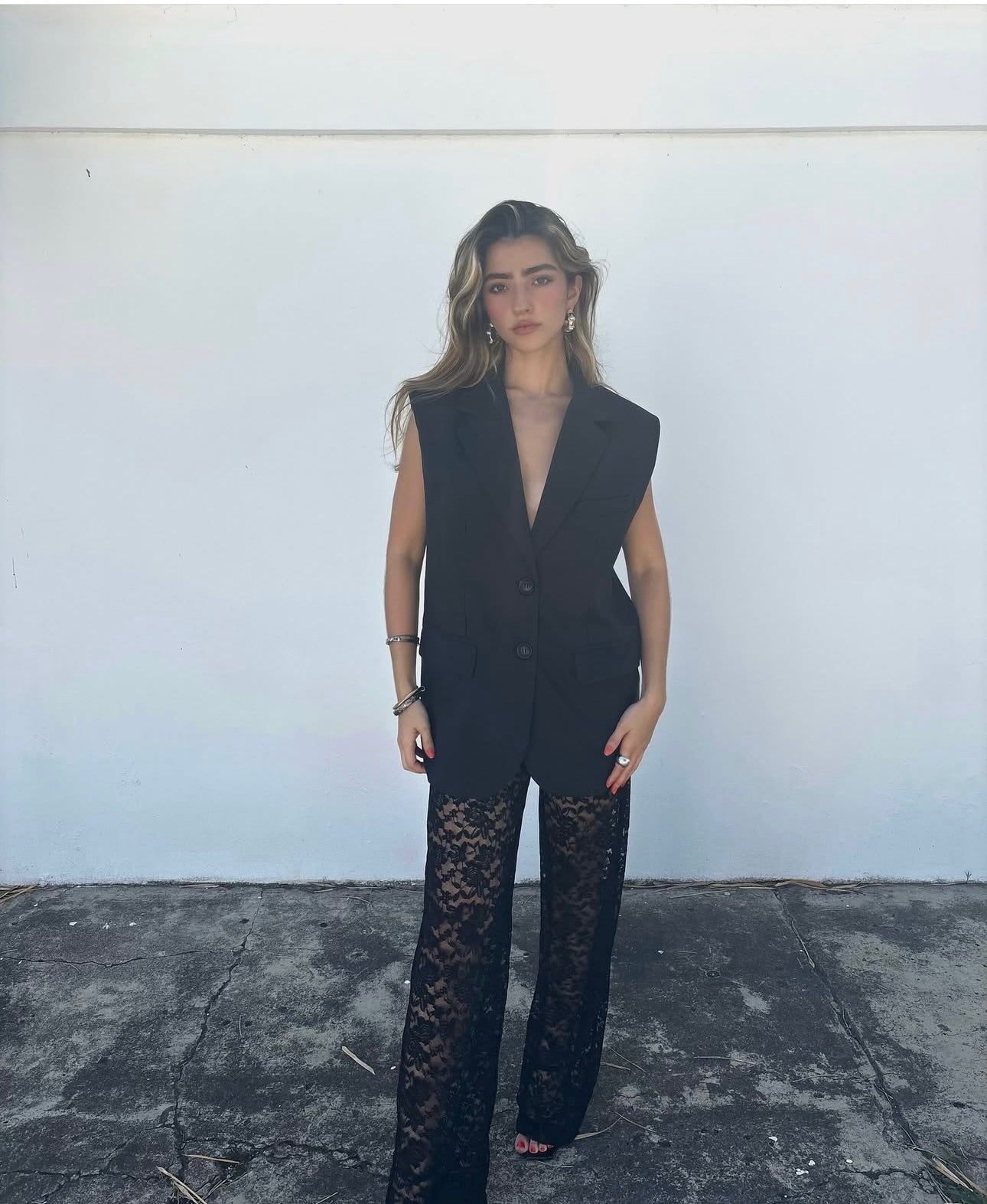 Oversized black blazer