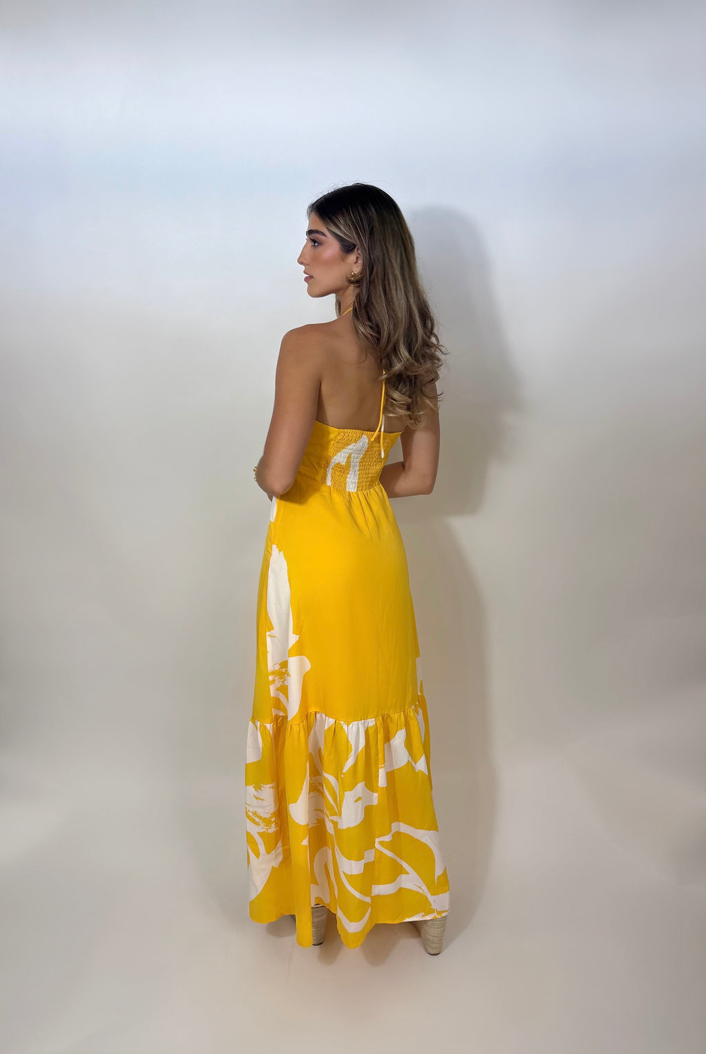 Yellow maxi dress