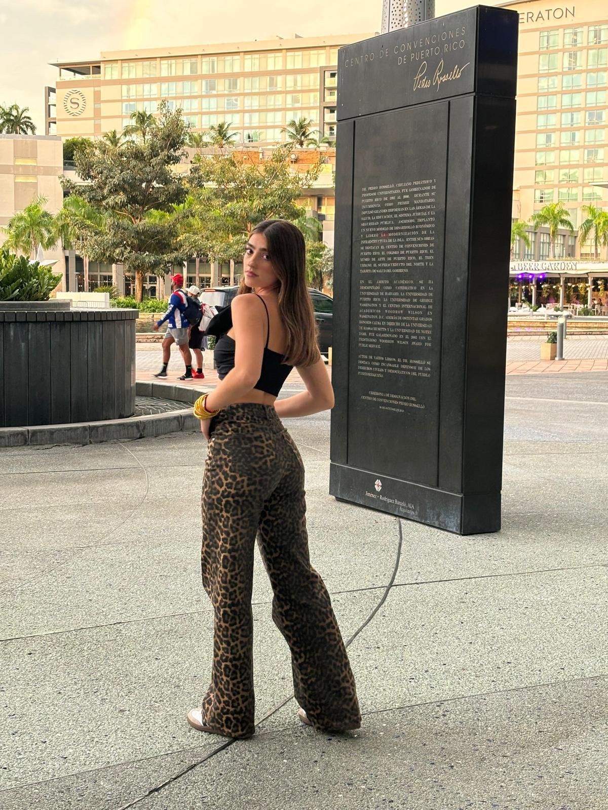 Leopard jeans