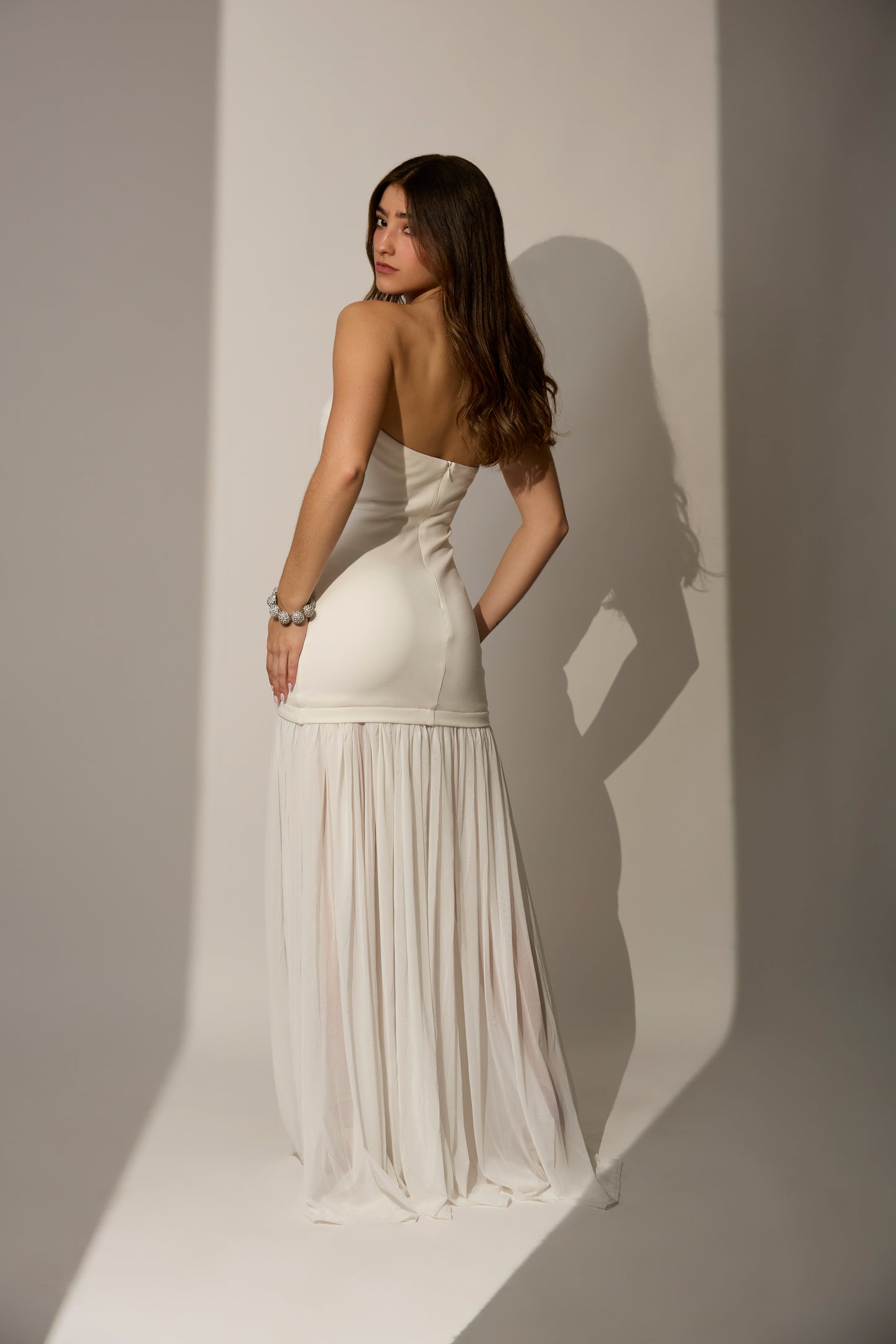 White luxury maxi dress