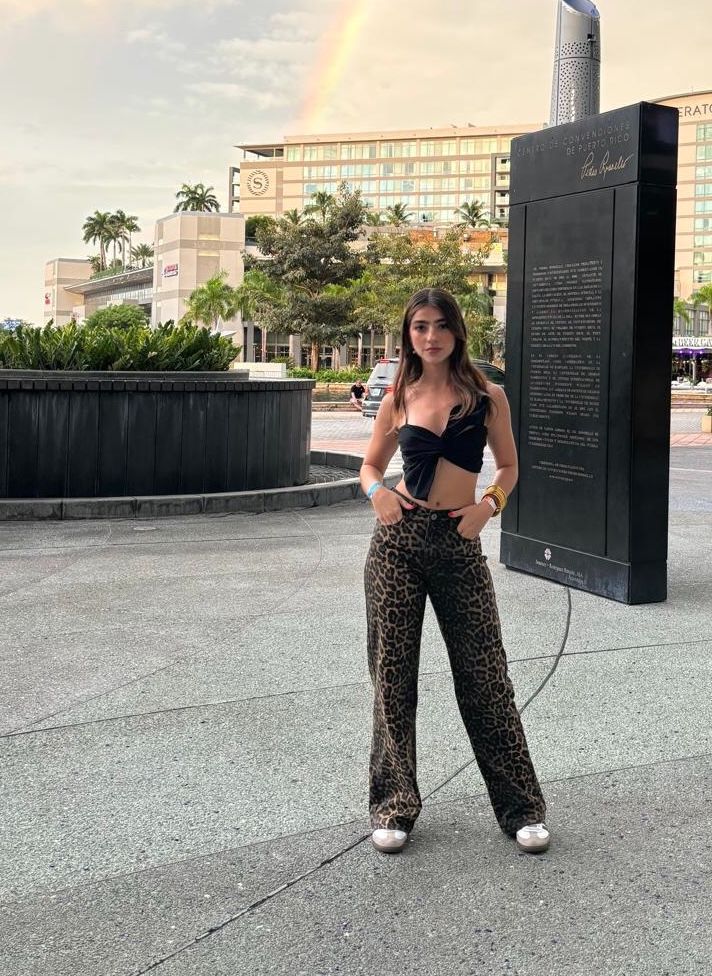 Leopard jeans