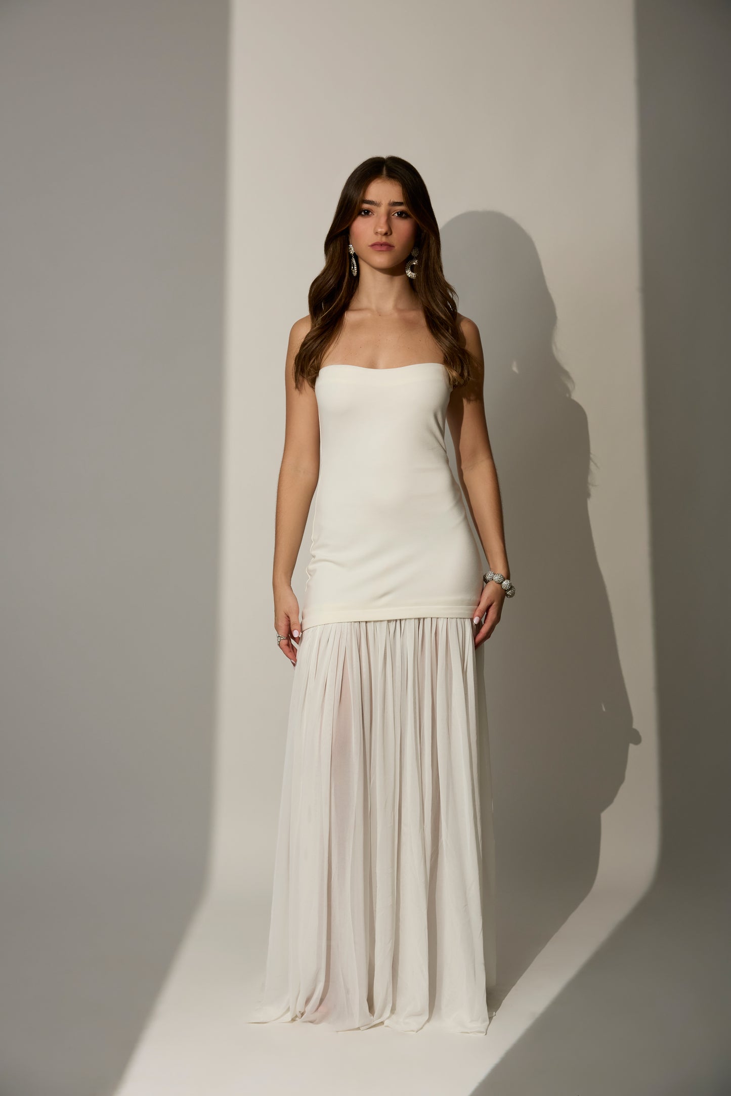 White luxury maxi dress