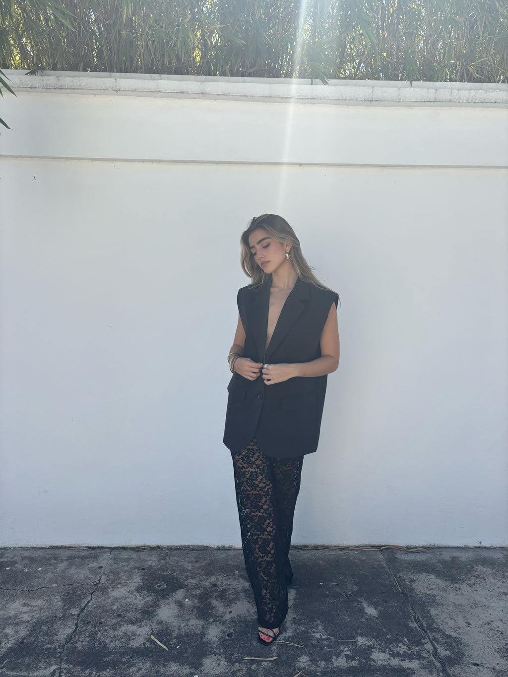 Oversized black blazer