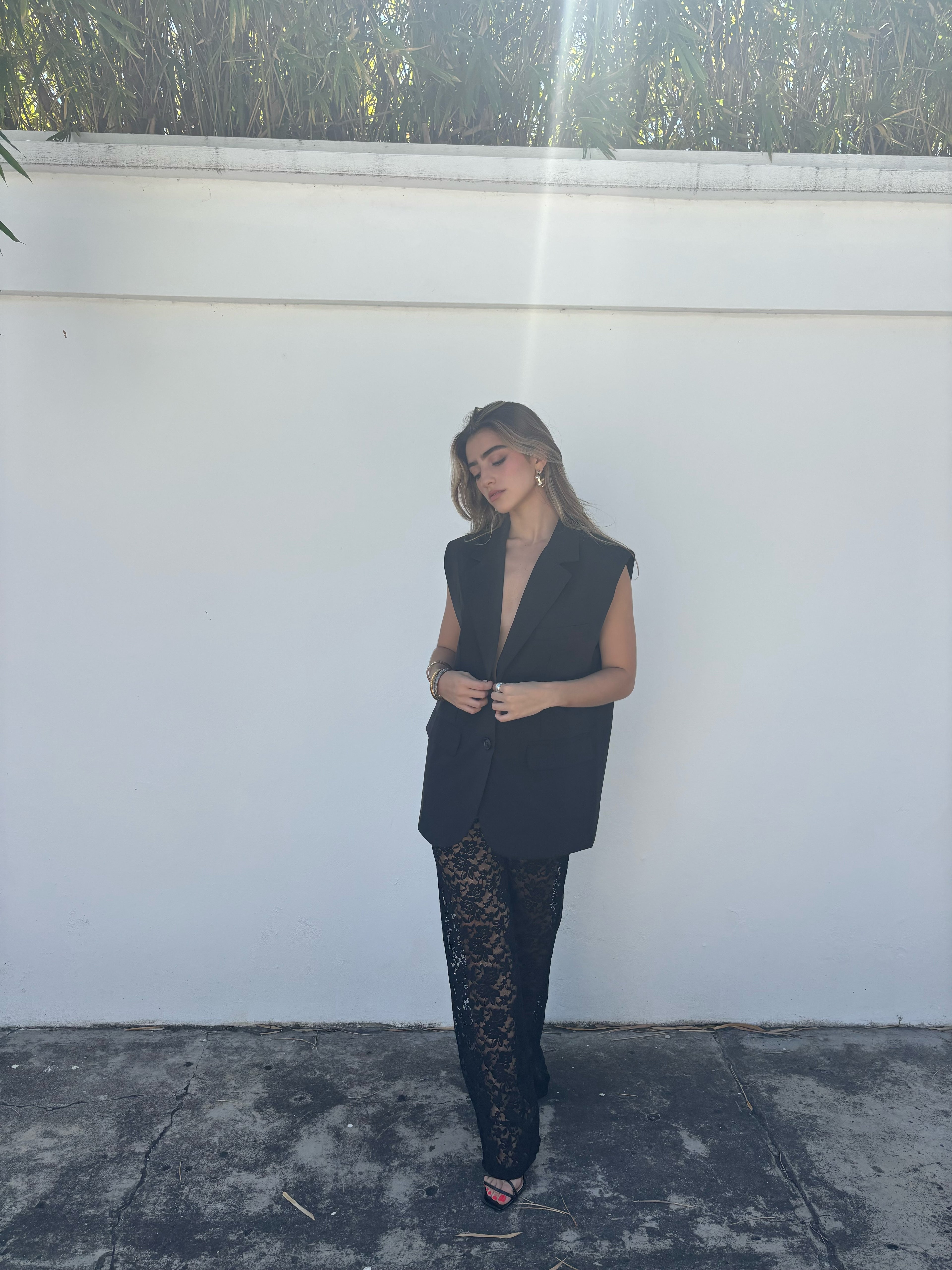 Oversized black blazer