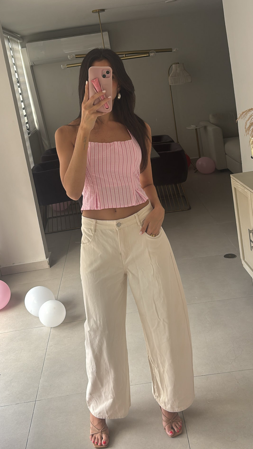 Barrel Cream Jeans