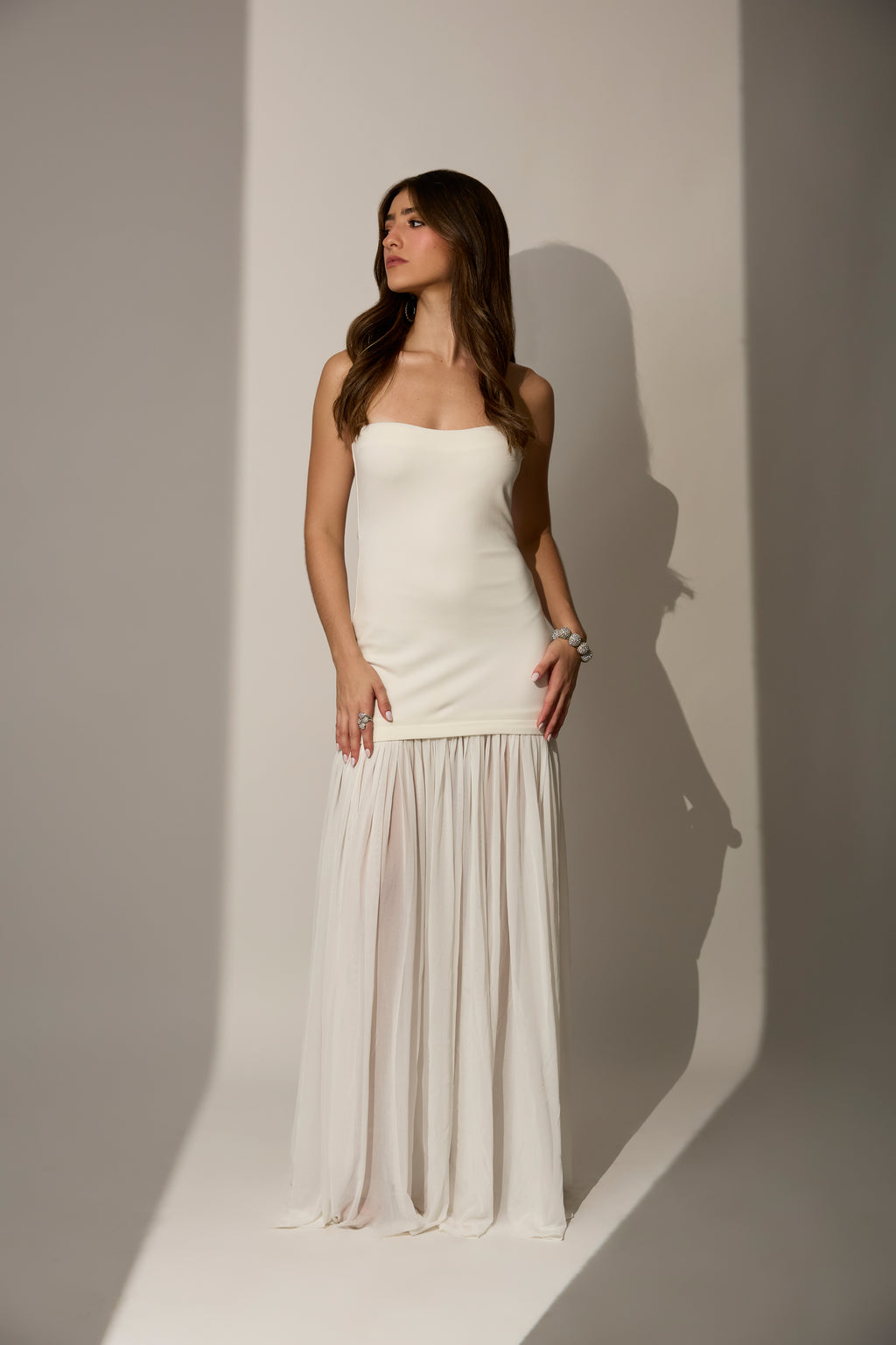 White luxury maxi dress
