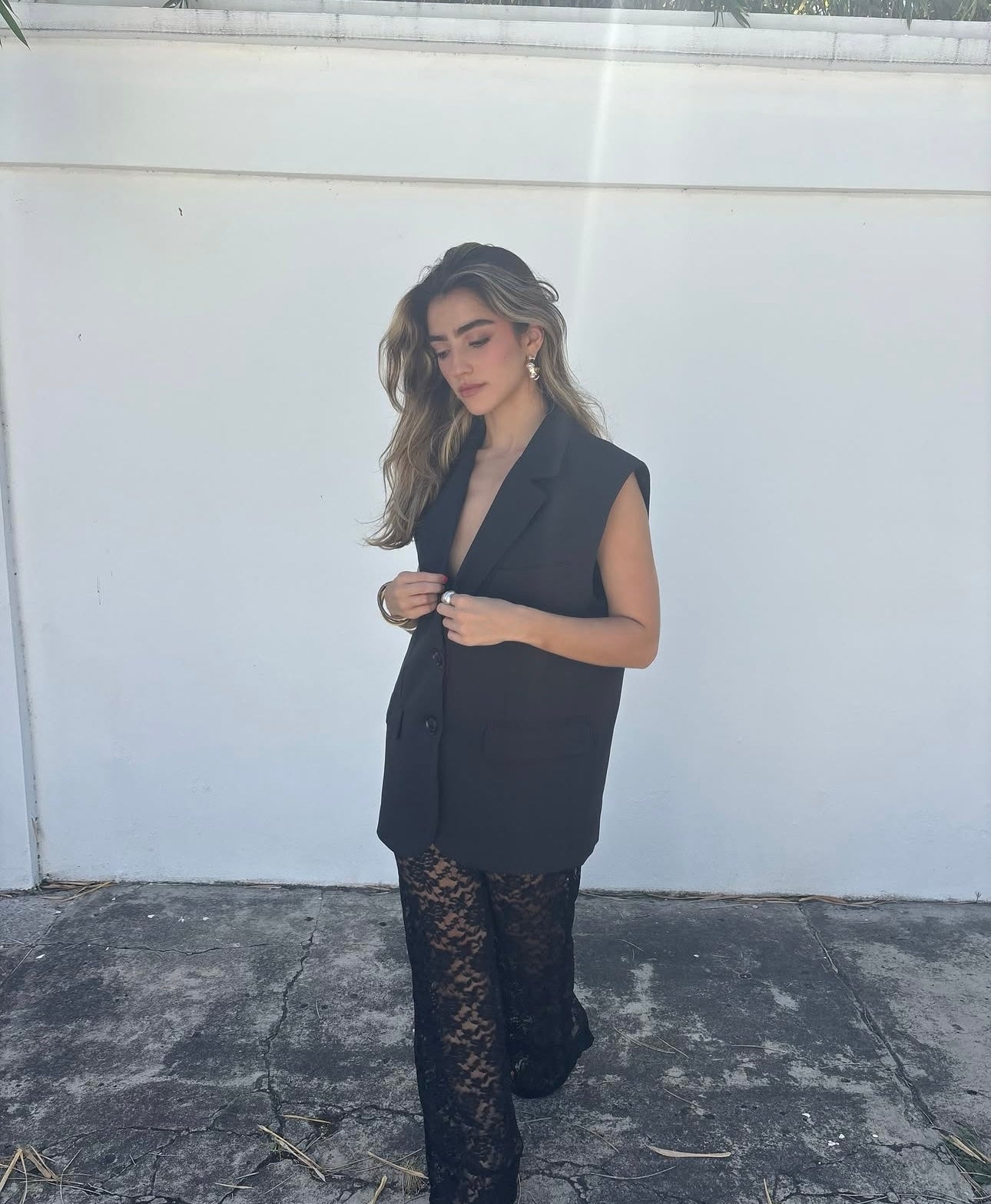 Oversized black blazer