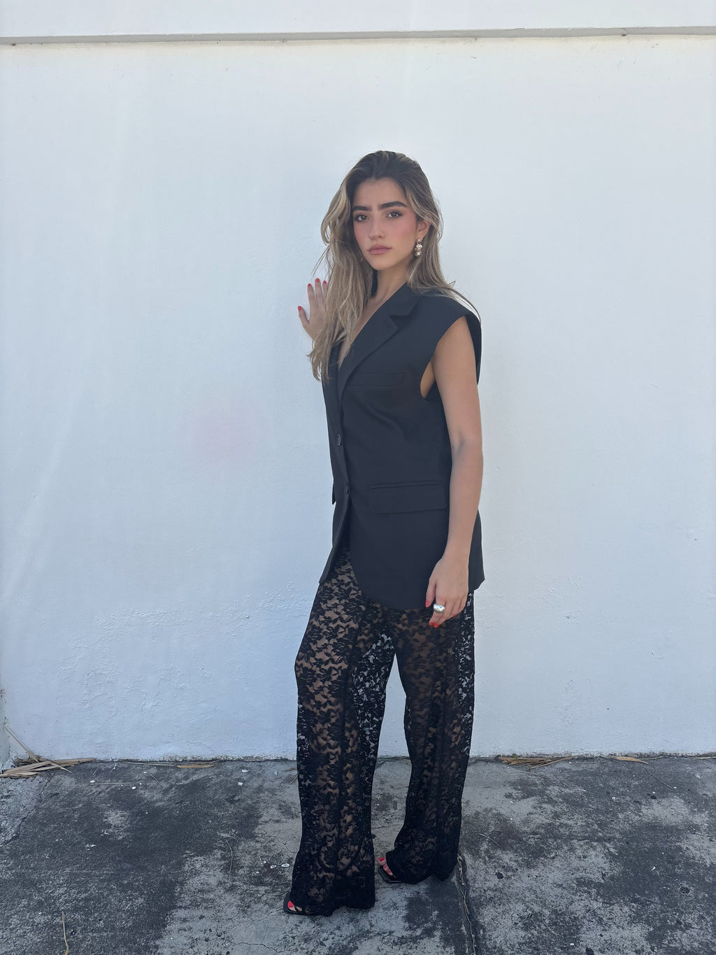 Oversized black blazer