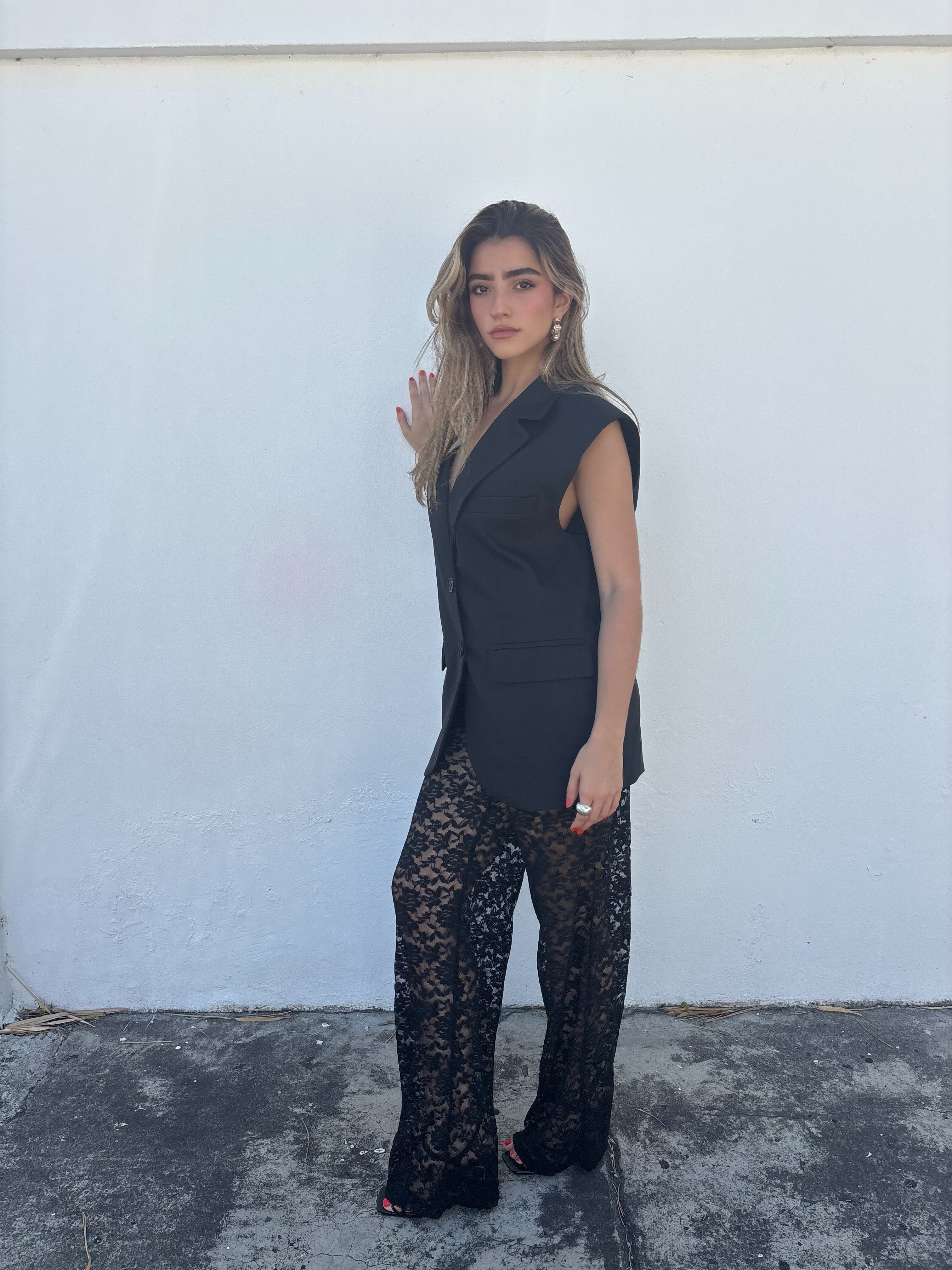 Oversized black blazer