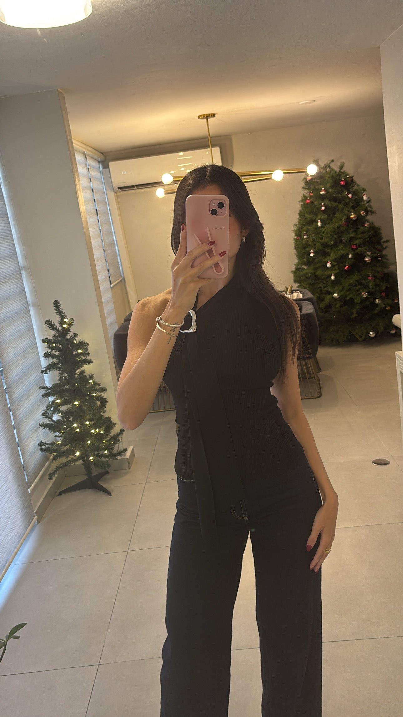 Knitted One Shoulder Scarf Top