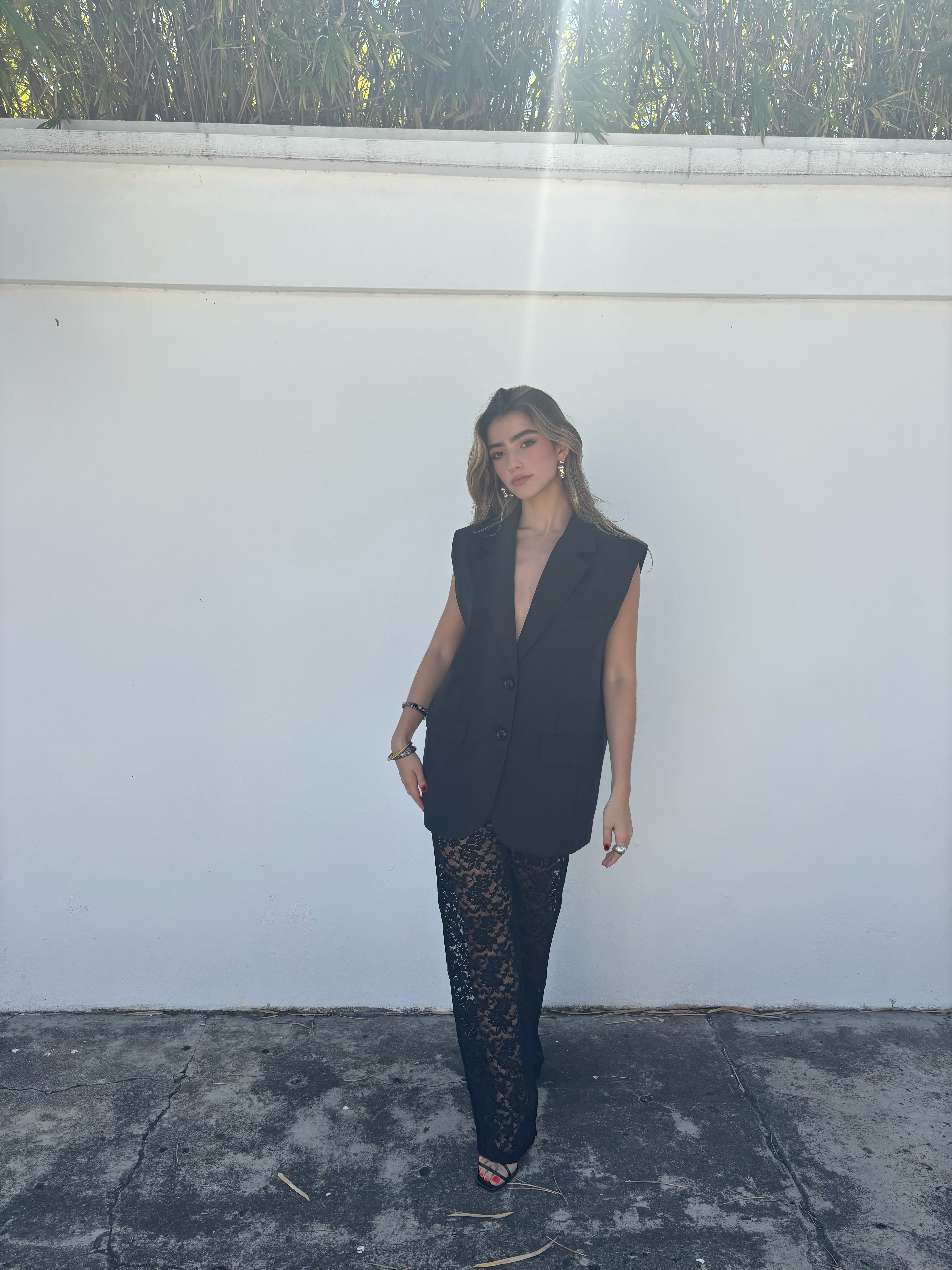 Oversized black blazer