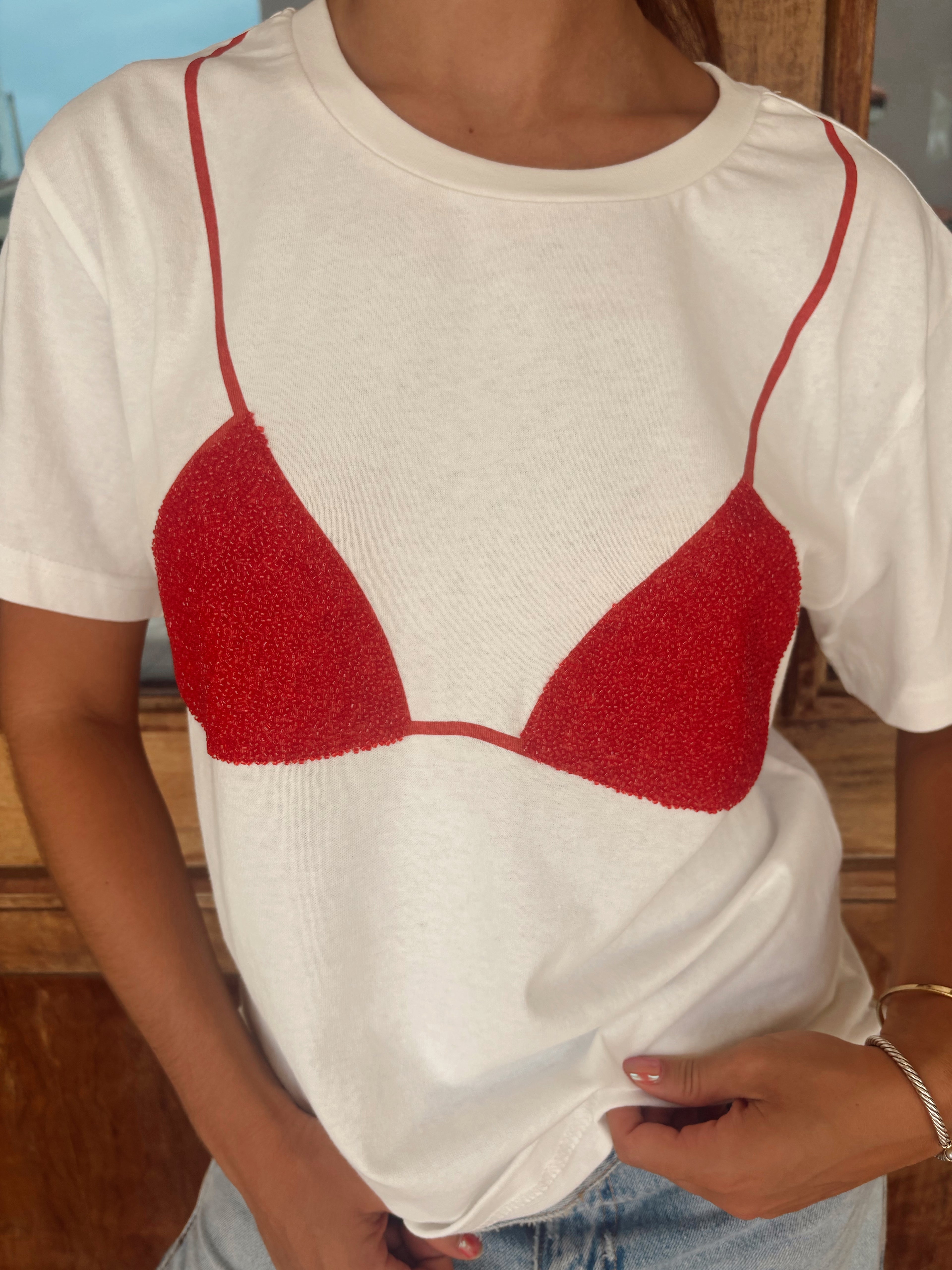 Beaded Bikini Tee