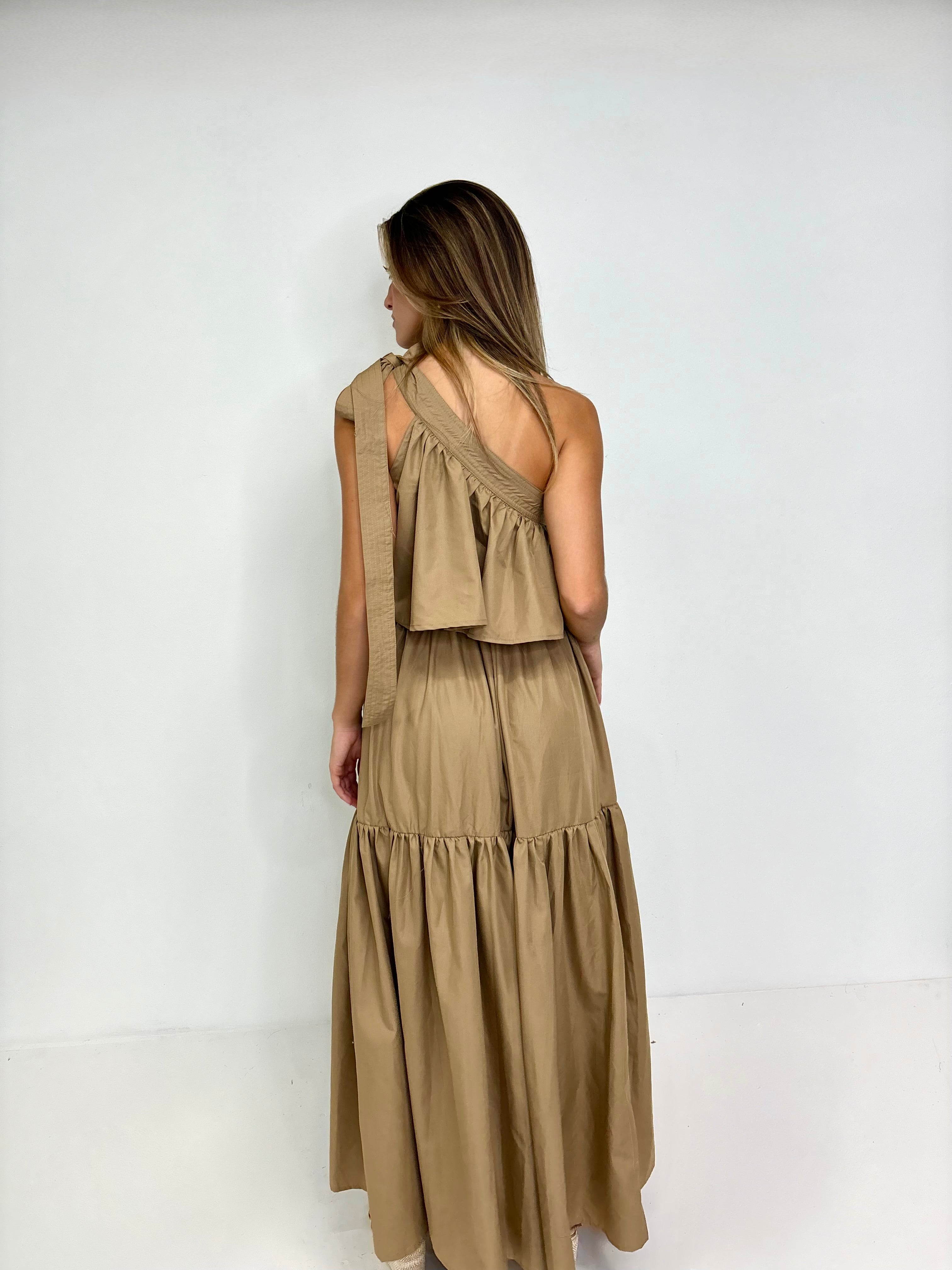 One shoulder maxi dress