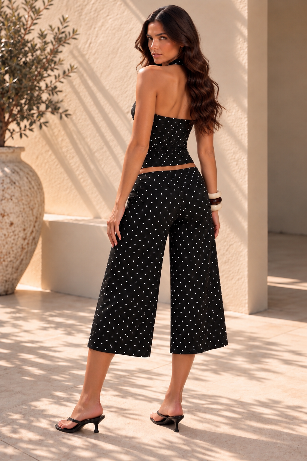 Polka Dot Capri Set